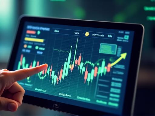 صورة توضيحية لتتبع الاستثمار، تظهر مخططات مالية وأسهم صاعدة على شاشة تابلت
